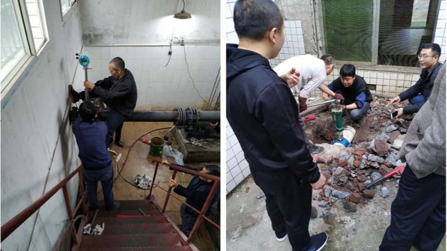 璧山区水利局插入式乐动（中国）安装现场